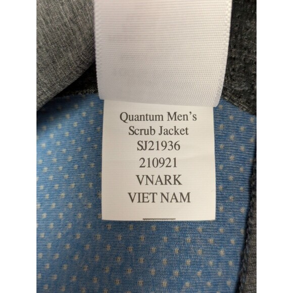 Medelita Quantum Mens Scrub Jacket Gray Full Zip Uniform Bomber Size 2XL - Picture 12 of 12